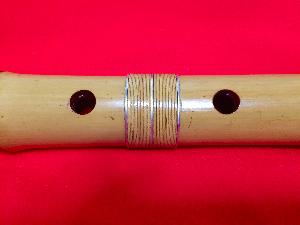 Mid-joint made of rattan and silver rings