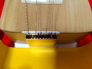 Compartment for the string hooks and inlay for protecting the wood